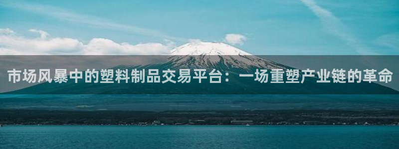 太阳成集团游戏是正规平台嚒：市场风暴中的塑料制品交易平台：一