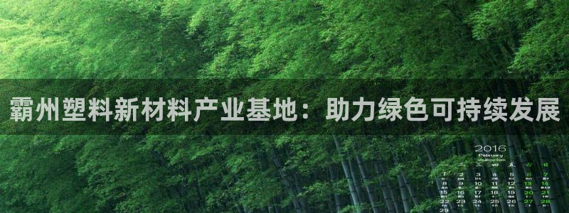 太阳集团网站：霸州塑料新材料产业基地：助力绿色可持续发展