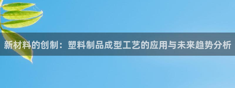 太阳集团电子游戏老板：新材料的创制：塑料制品成型工艺的应用与